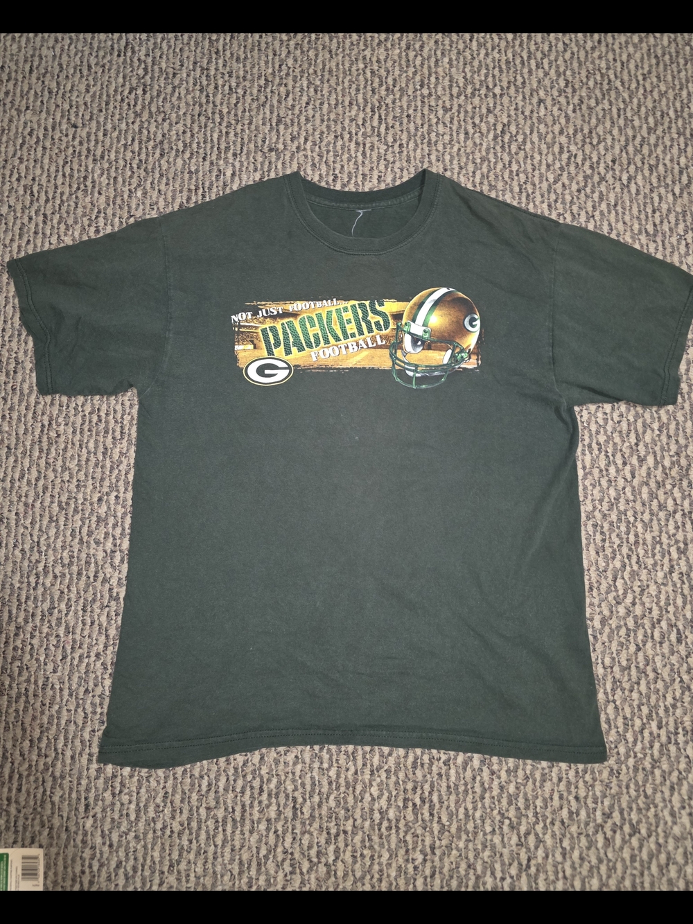 Anvil Green Packers Graphic Tee with Yellow Helmet